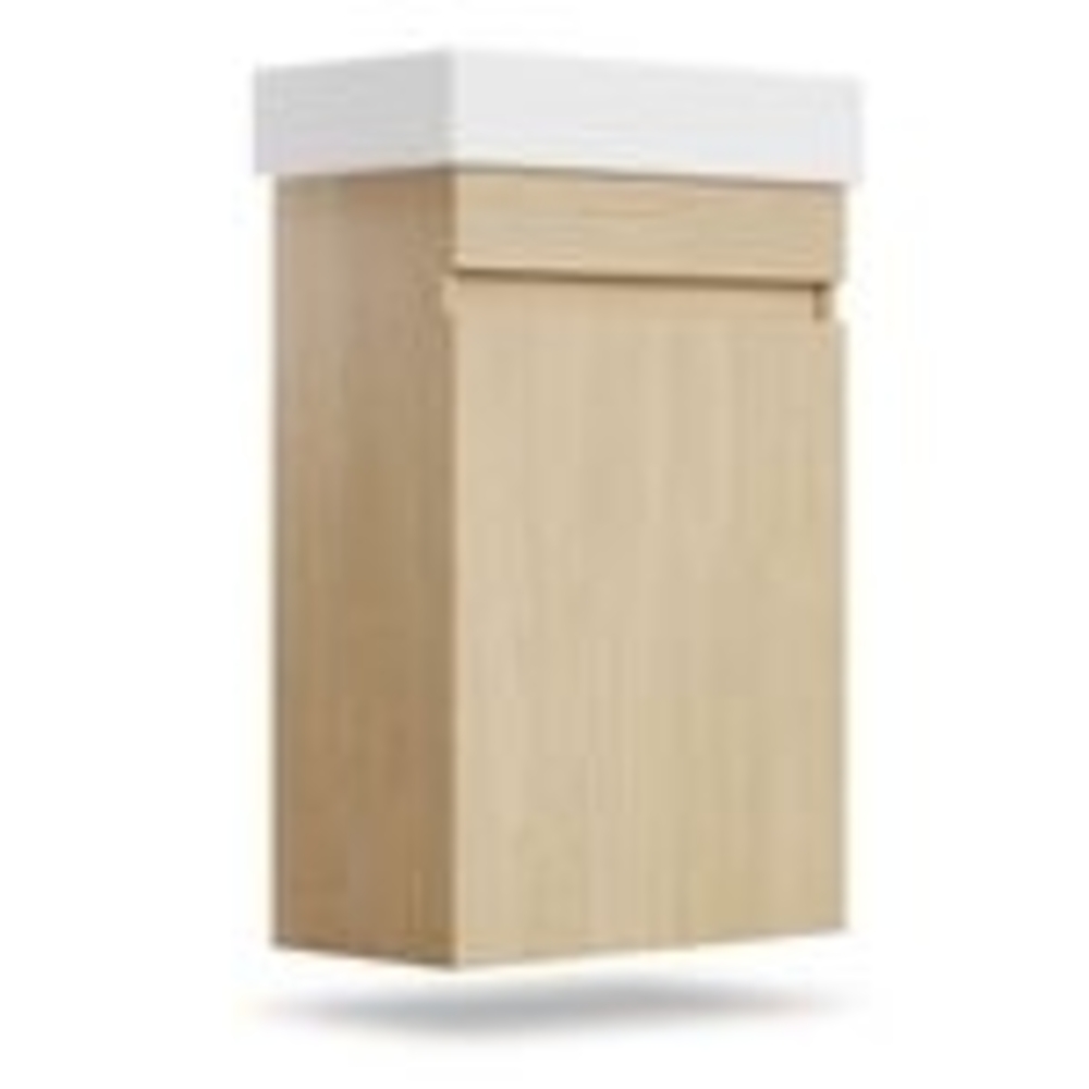 Blumfeldt Johnstone Waschbecken mit Unterschrank – natürliches Holzfinish, Keramikwaschbecken, feuchtigkeitsbeständiges Material, sanft schließend, praktischer Stauraum – einfache Montage Bild 1