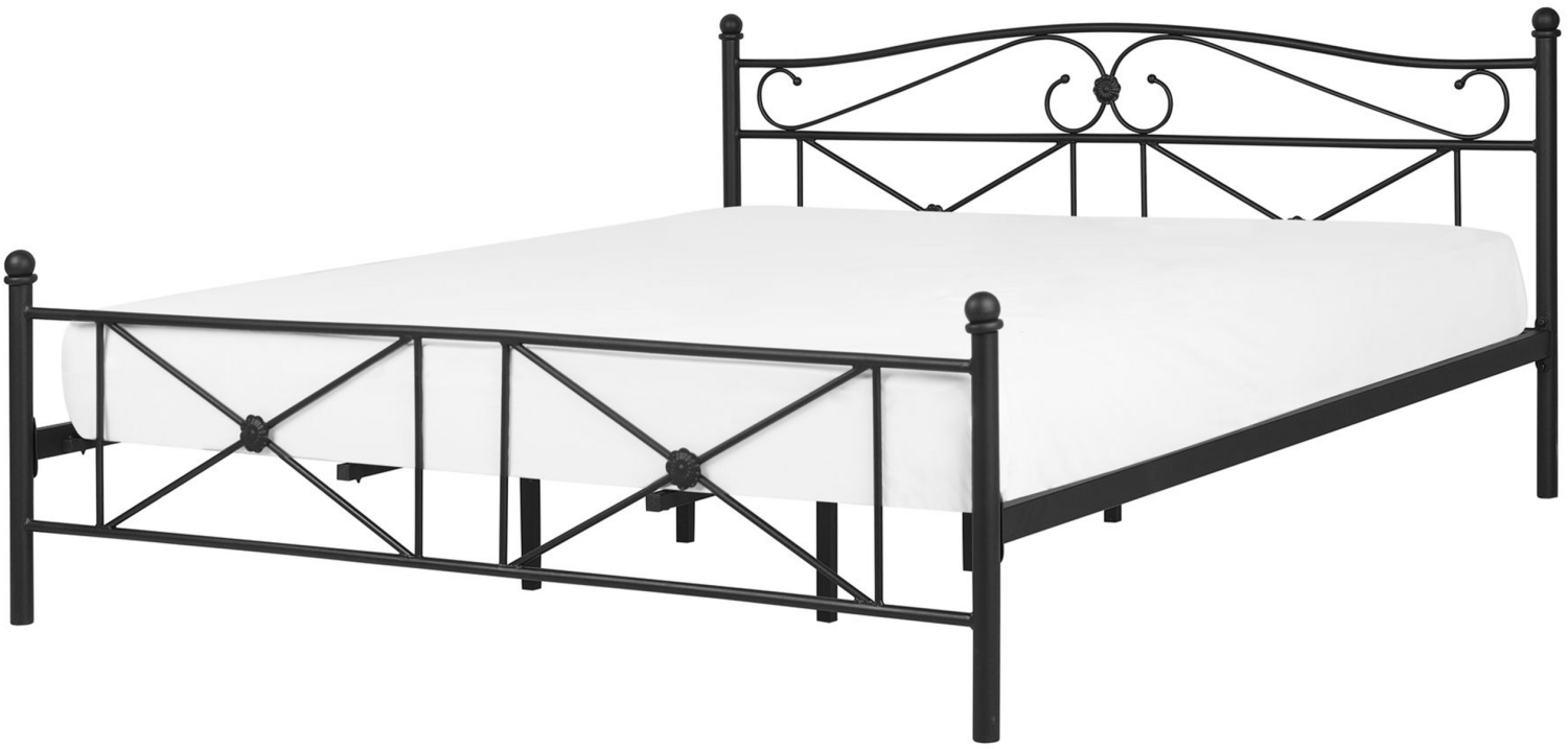 Metallbett schwarz Lattenrost 180 x 200 cm RODEZ Bild 1