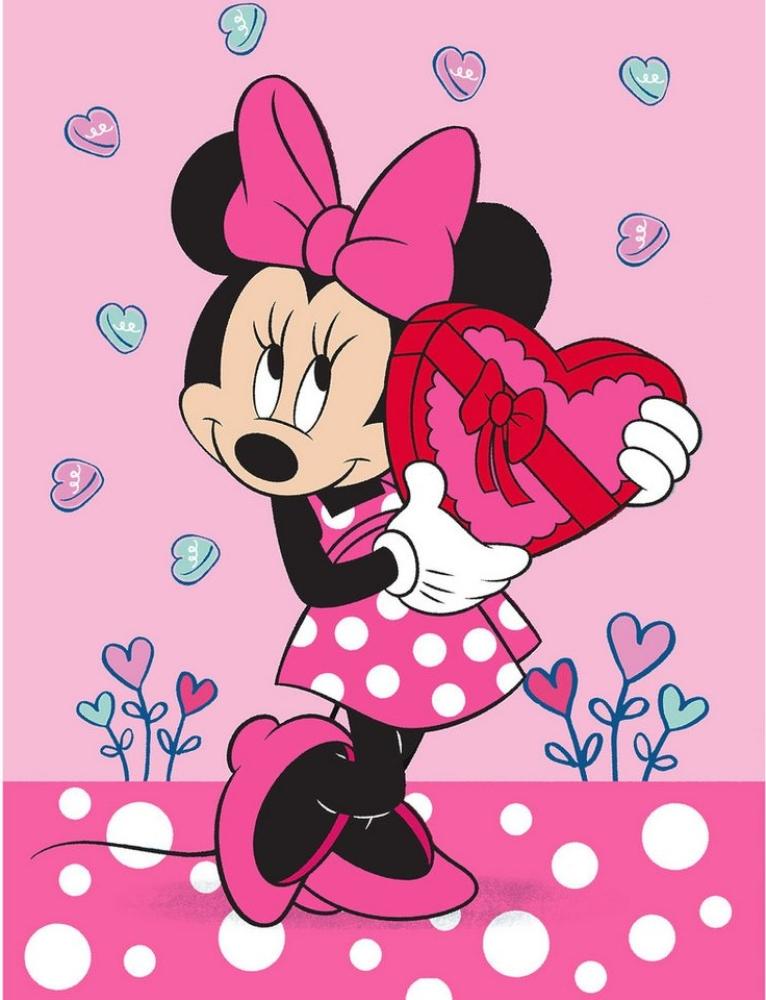 BERONAGE Kinderteppich Minnie Mouse Herz Spiel-Teppich 100x133 cm, rechteckig, Höhe: 10 mm, rutschfest Bild 1