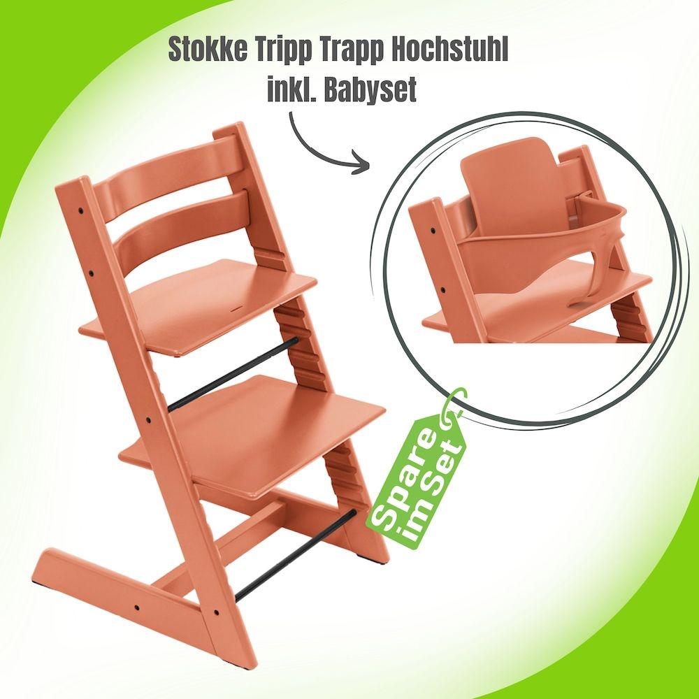 Stokke Tripp Trapp Hochstuhl mit Babyset Terracotta Bild 1