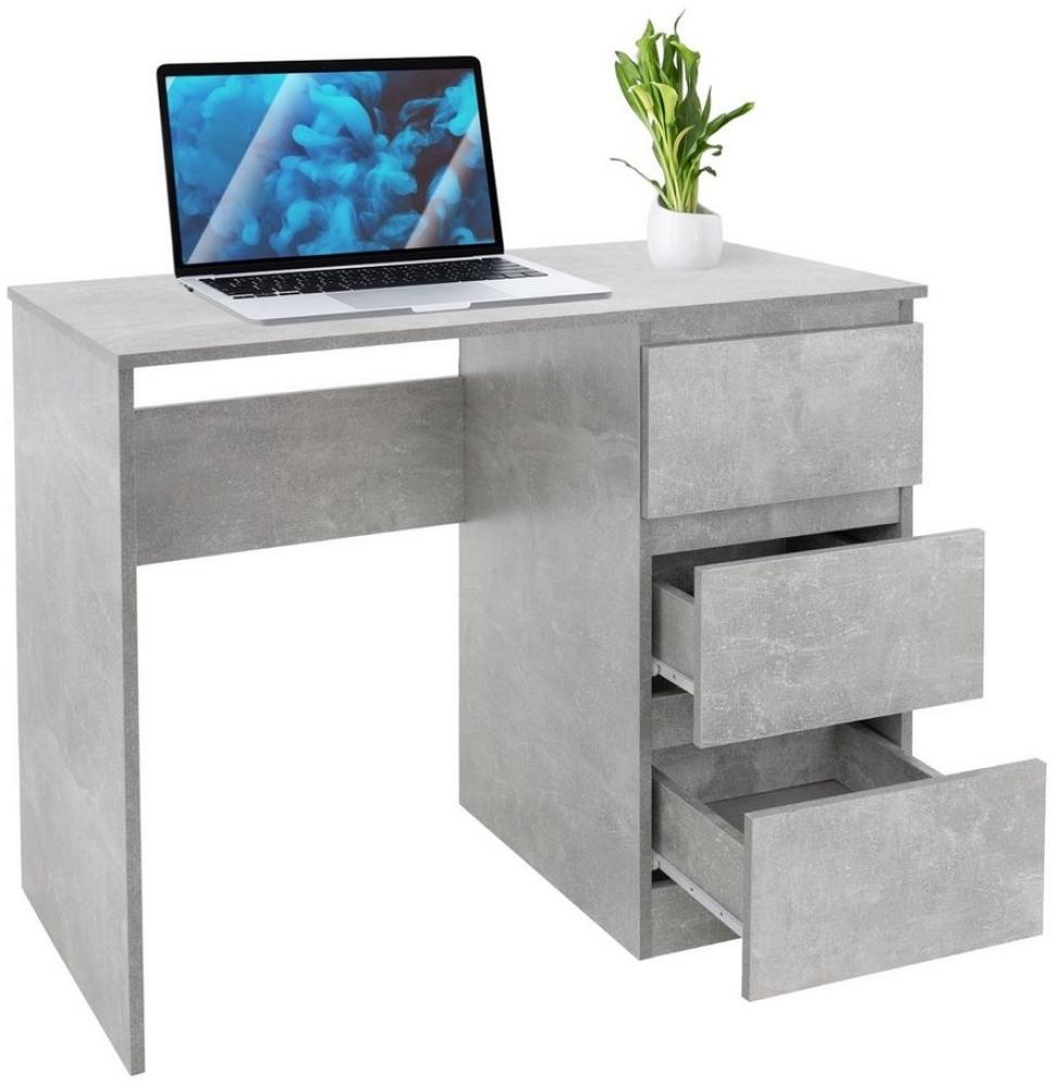 ML-DESIGN Schreibtisch Bürotisch mit 3 Schubladen, 3 Regale und Tastaturauszug für Heim /Bürö (Komplett-Set), Arbeitstisch Bürotisch Büromöbel Laptoptisch PC Tisch viel Stauraum Bild 1