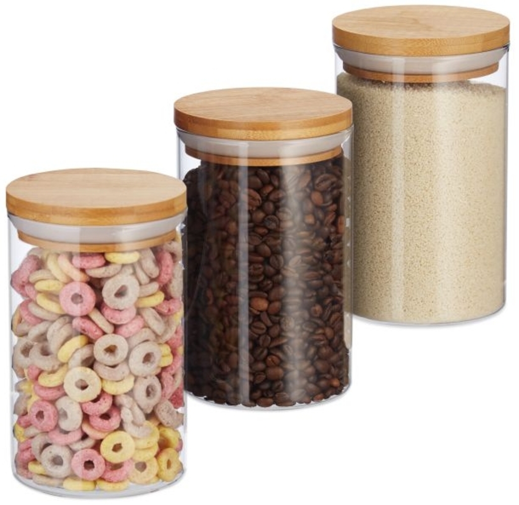 3er Set Vorratsdosen aus Glas 800 ml Bild 1