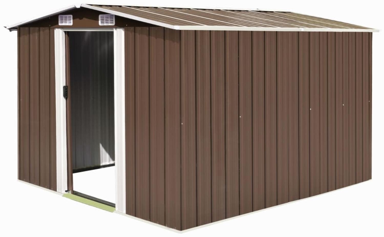 vidaXL Gerätehaus 257x298x178 cm Metall Braun 143343 Bild 1