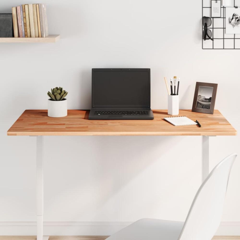 vidaXL Tischplatte 100x50x1,5 cm Rechteckig Massivholz Buche 3188890 Bild 1