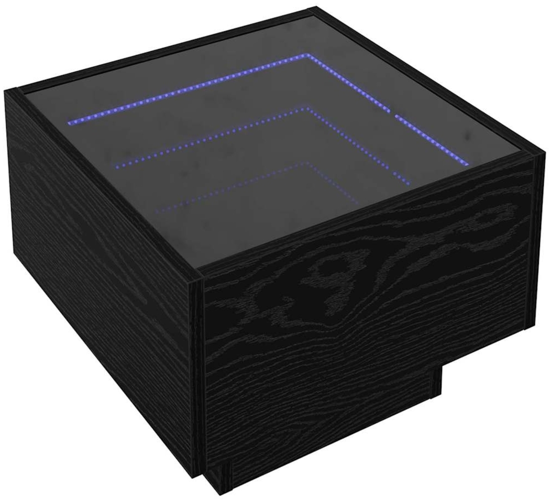 vidaXL Couchtisch Schwarz Eichen-Optik 40 x 40 x 30 cm Holzwerkstoff 879658 Bild 1