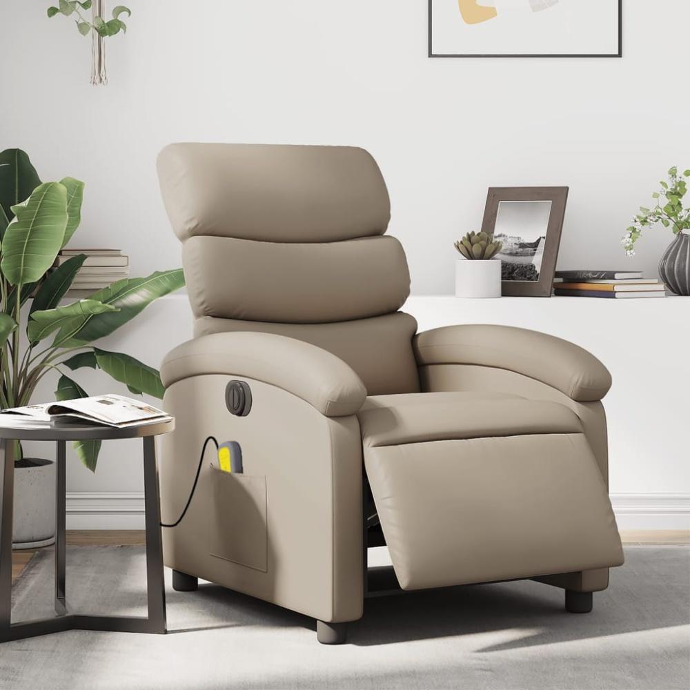 vidaXL Massagesessel Elektrisch Cappuccino-Braun Kunstleder 3204039 Bild 1