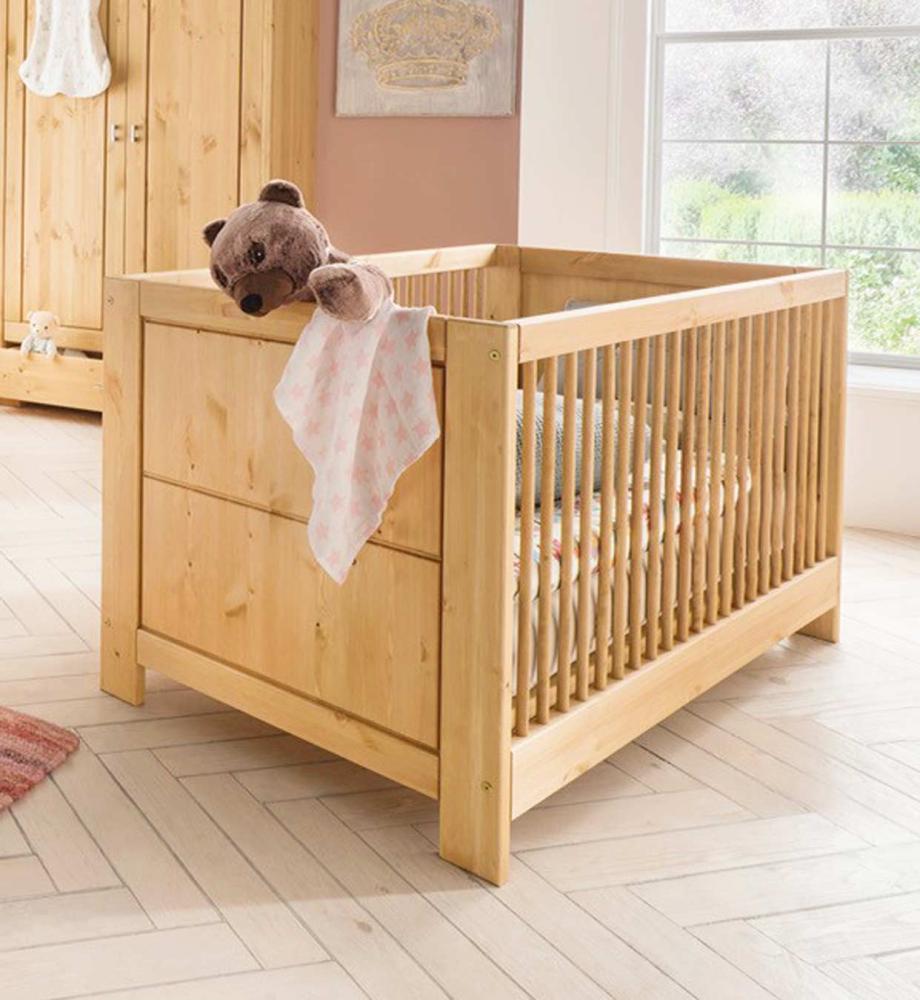 Babybett VITA 140x70 cm Kinderbett mit Sprossen Kiefer massiv Bild 1