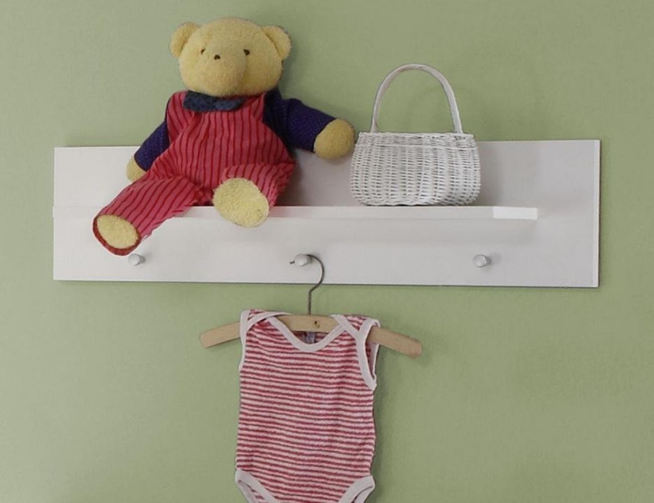 trendteam smart living Babyzimmer, Wandboard, Wandgardrobe Olivia, 75 x 20 x 15 cm in Weiß Bild 1