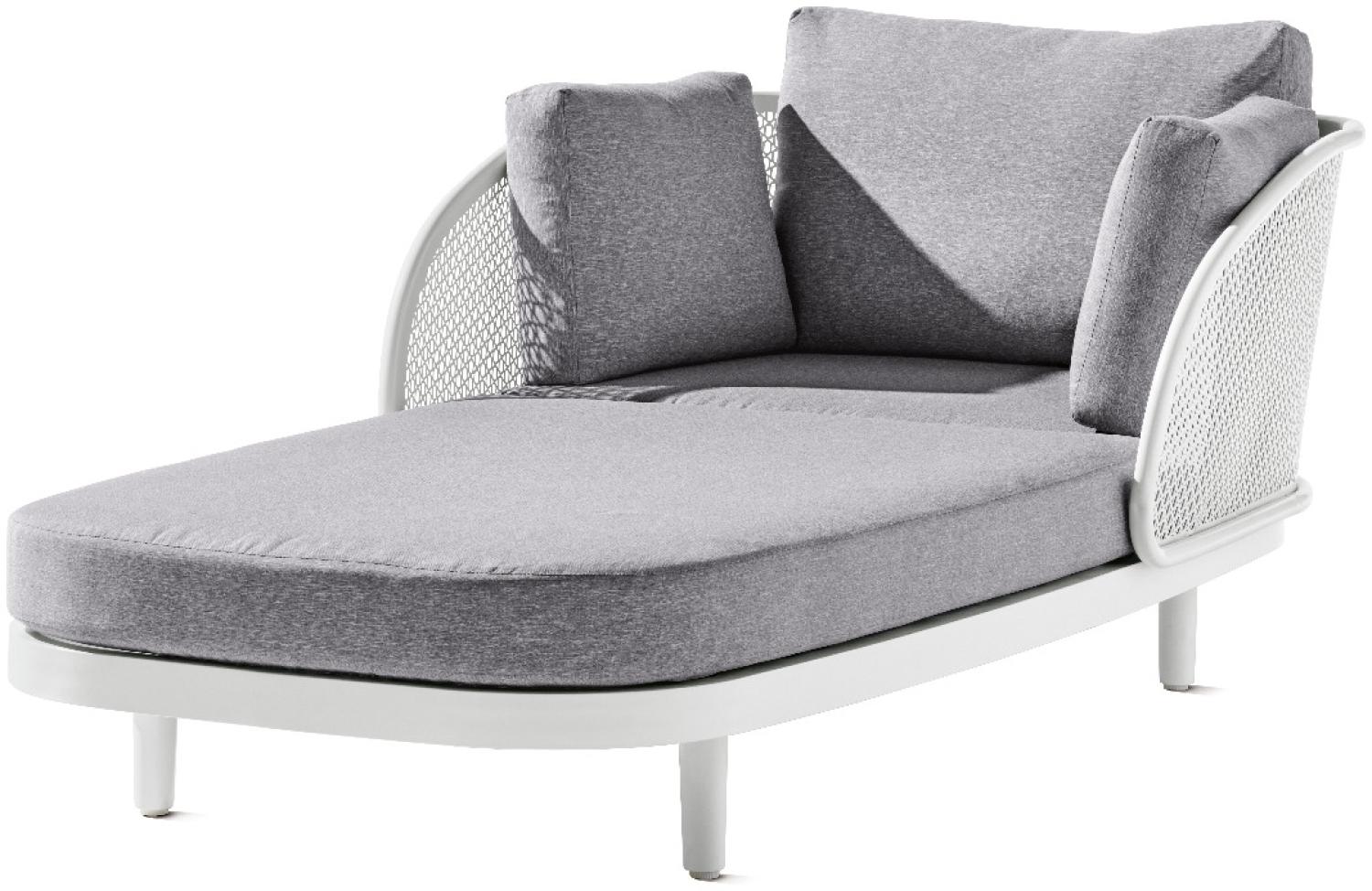 Sieger Daybed Samoa Loungemöbel für den Garten, Aluminium Hellgrau 117 x 71 x 210 cm Bild 1