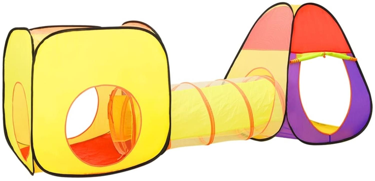 vidaXL Kinder-Spielzelt ohne Bälle, Stoff bunt, 80 x 255 x 100 cm Bild 1