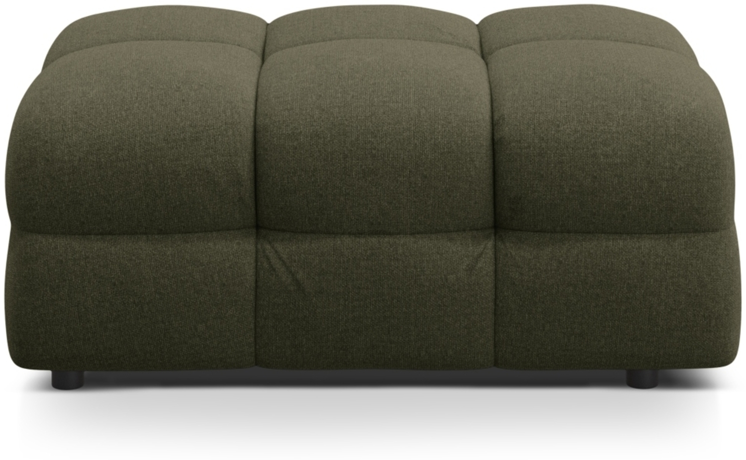 Micadoni Hocker Kendal 1-Sitzer Strukturierter Stoff Amazonas Grün Buchenholz schwarz Bild 1