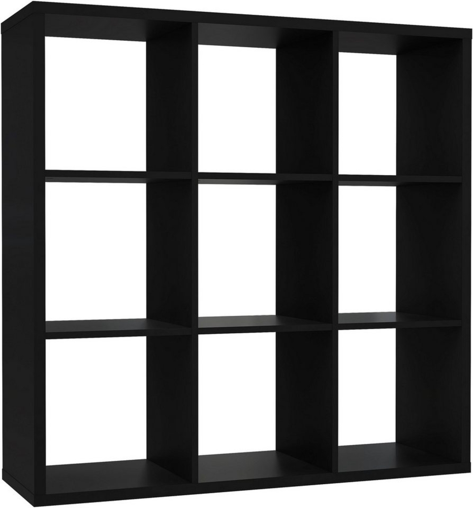 FORTE Mauro Regal, Holzwerkstoff, Schwarz, 107,2 x 107,3 x 32,9 cm Bild 1