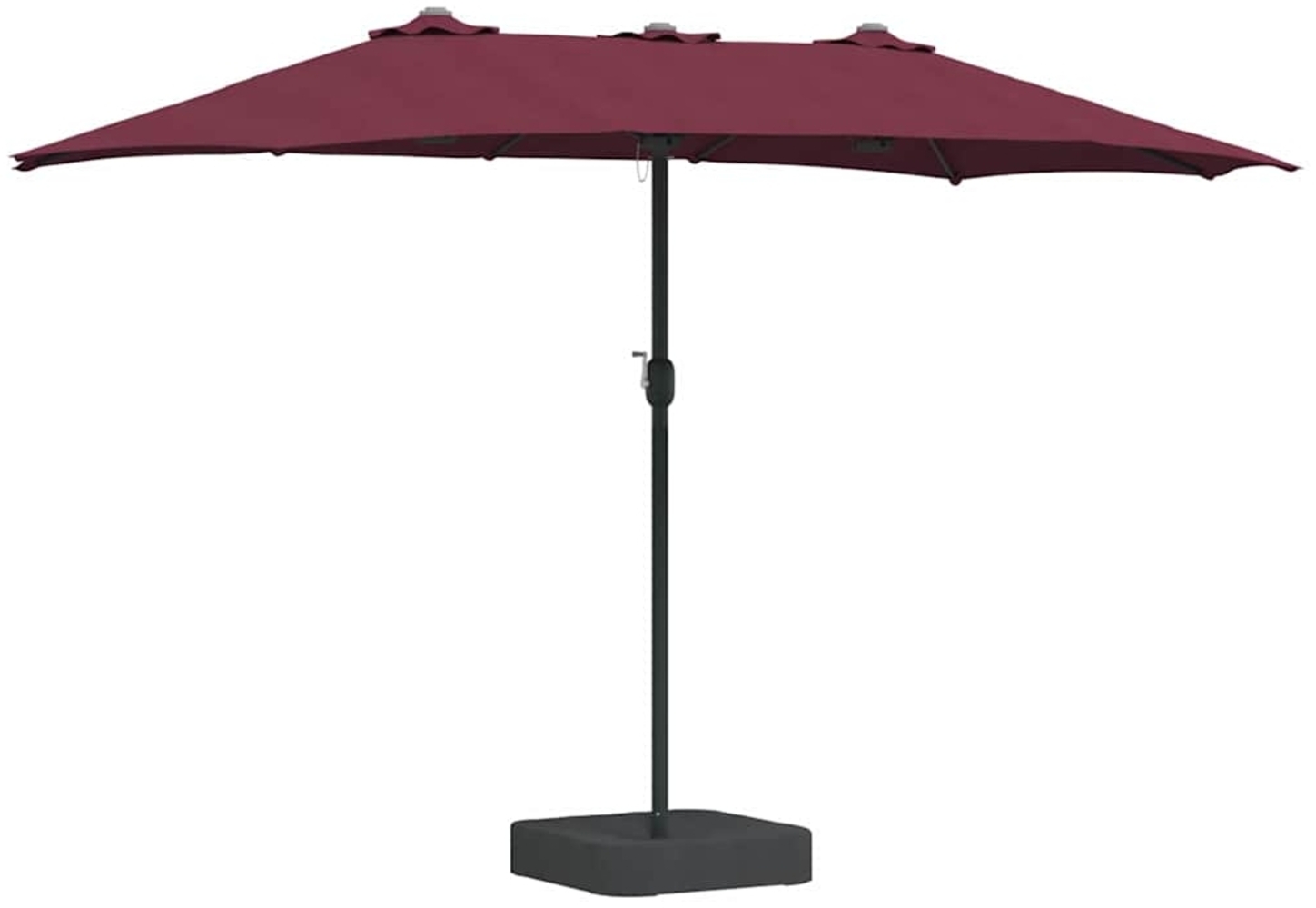 vidaXL Gartenparasol Bordeauxrot 385 x 209 x 244 cm Stoff 42003279 Bild 1
