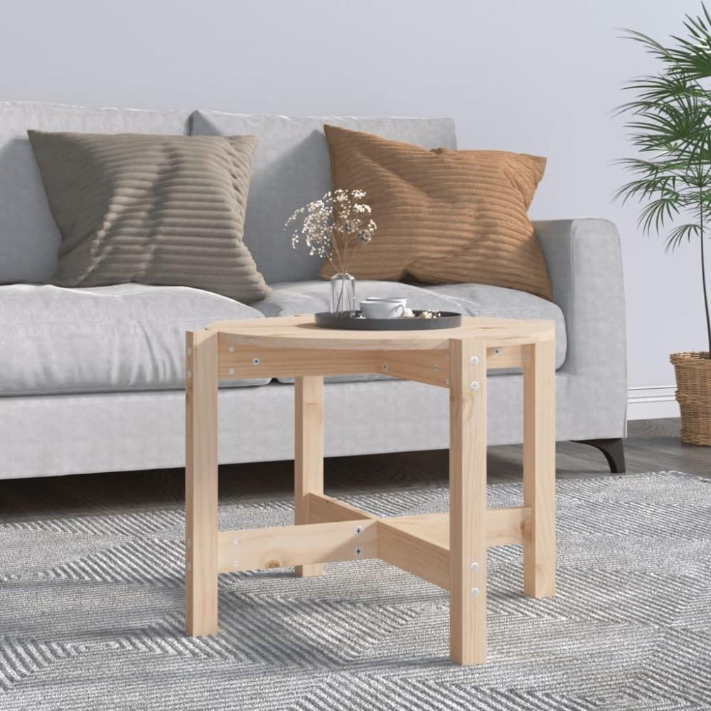 vidaXL Couchtisch Ø 62,5x45 cm Massivholz Kiefer 822302 Bild 1