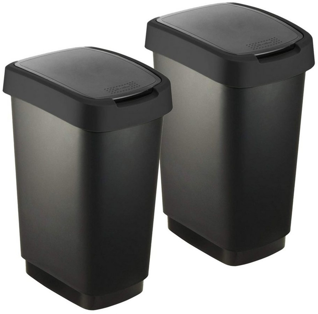 ROTHO Mülleimer 2er-Set Swingeimer 25 l SALSA, Swissmade Bild 1