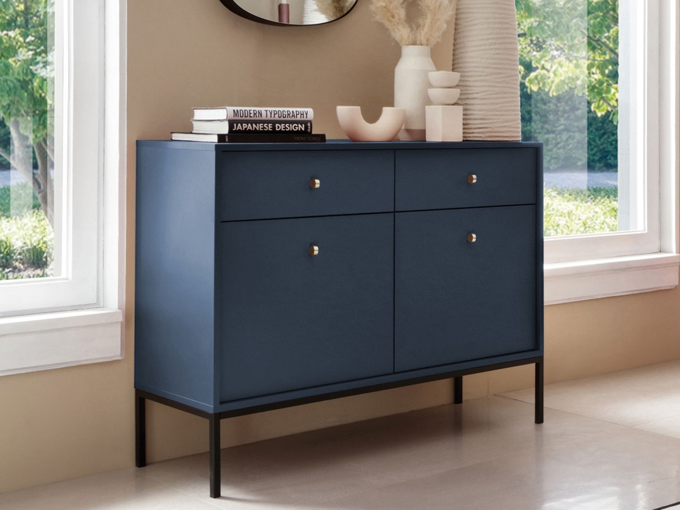Kommode Leslin MKSZ104, Farbe: Marineblau Bild 1