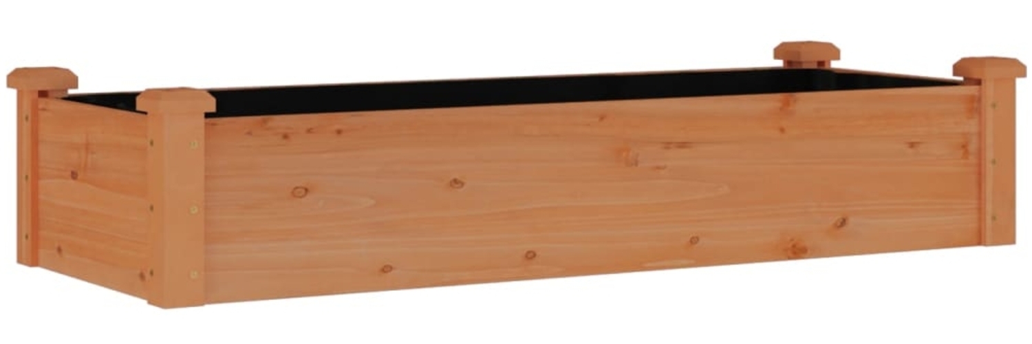 vidaXL Hochbeet mit Einsatz Braun 120x45x25 cm Massivholz Tanne 364287 Bild 1