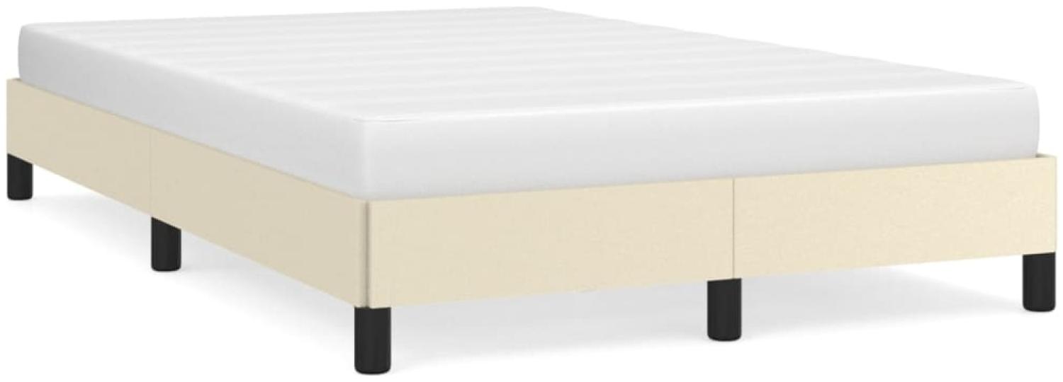vidaXL Bettgestell Creme 120x200 cm Kunstleder [346894] Bild 1