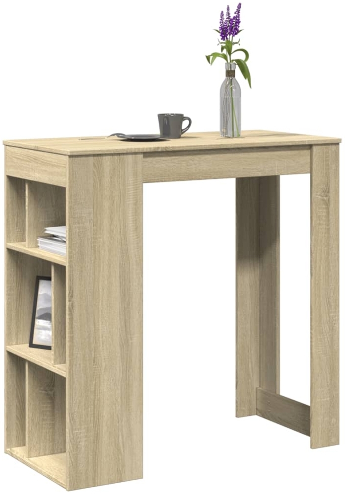 vidaXL Bartisch mit Regal Sonoma-Eiche 102x50x103,5 cm Holzwerkstoff 854357 Bild 1