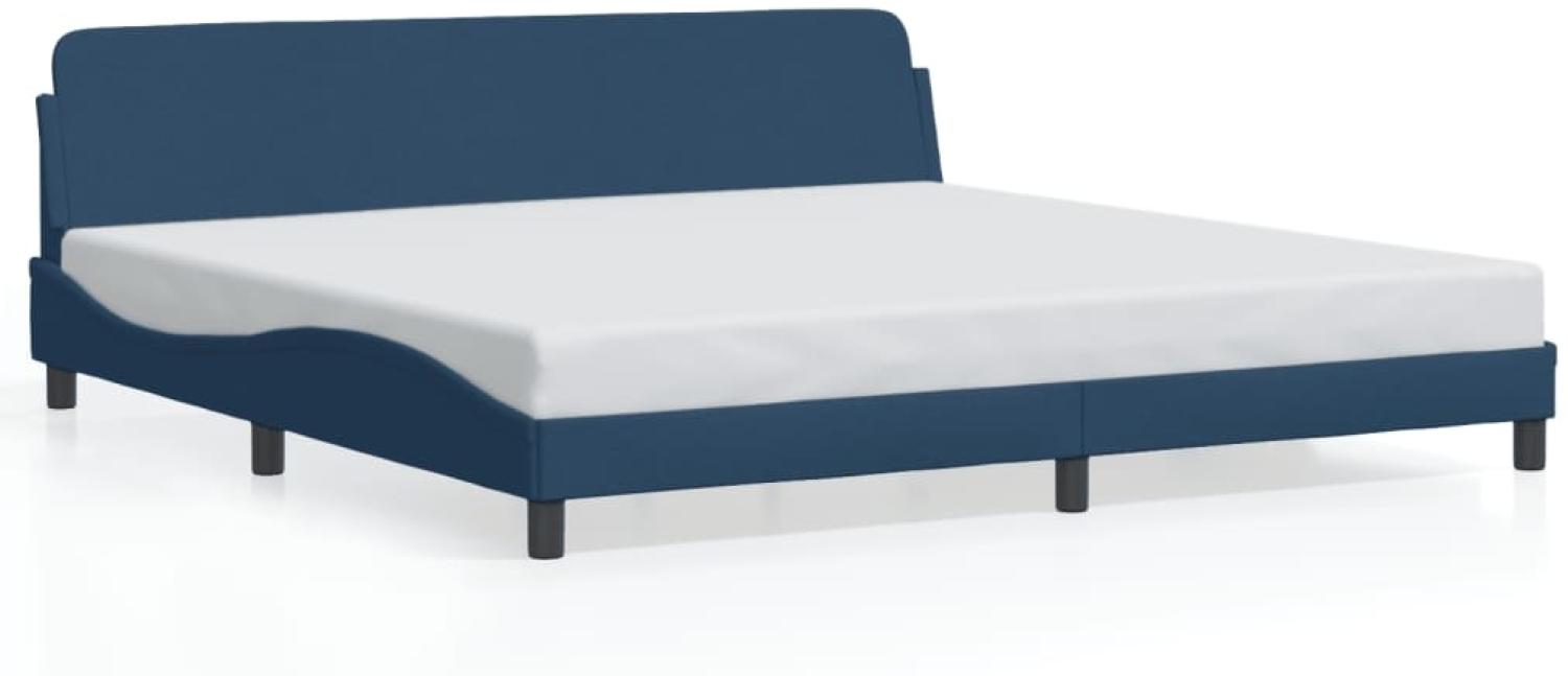 vidaXL Bettgestell "Dover" Blau 200x200 cm Stoff 373251 Bild 1