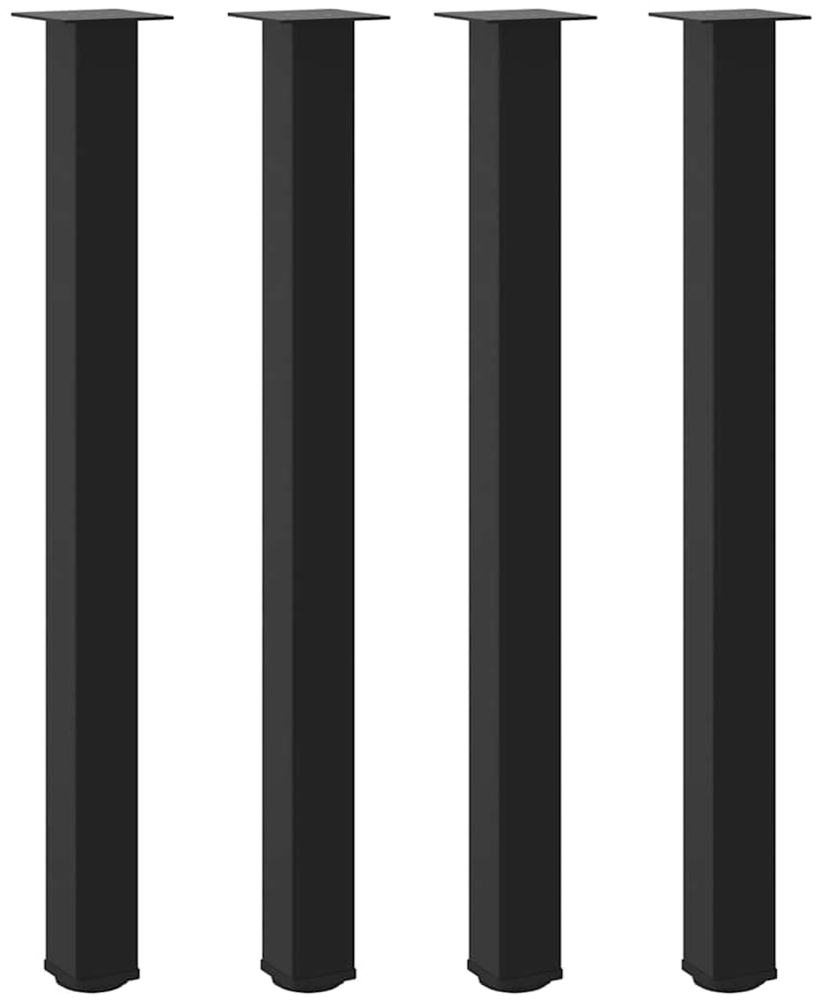 vidaXL Bartischbeine 4 Stk. Schwarz 110-112 cm Stahl 4012480 Bild 1