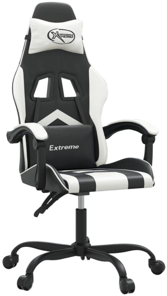 vidaXL Gaming-Stuhl Schwarz und Weiß Kunstleder 3143895 Bild 1
