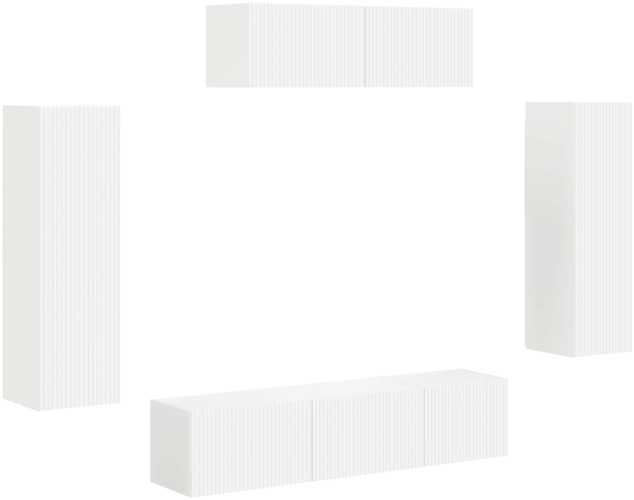 vidaXL TV-Schränk 5 pcs Weiß 3409168 Bild 1