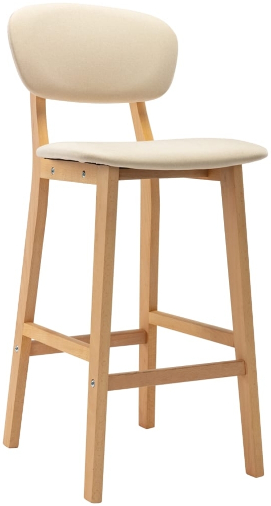 vidaXL Barhocker 2 Stk. Creme Stoff [289369] Bild 1
