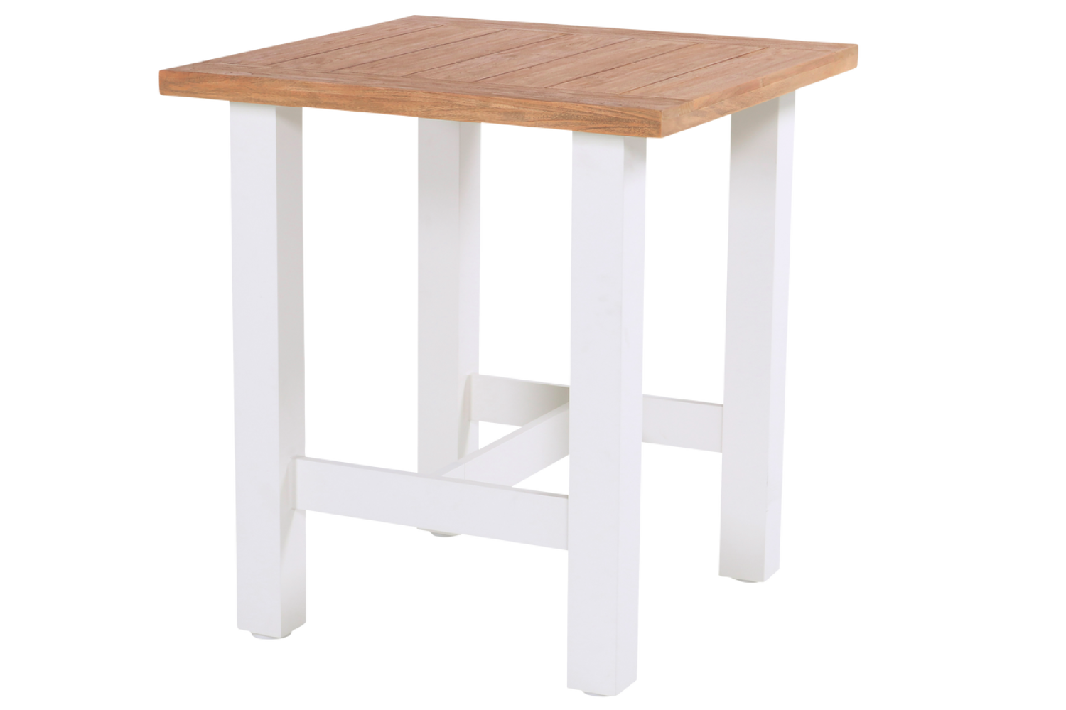 Bartisch Sophie Yasmani (royal white / natural teak 100 x 100 x 110 cm) Bild 1