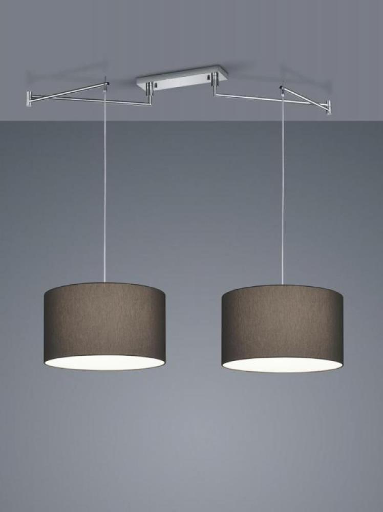 Helestra 2er-Pendelleuchte CERTO 45cm Chintz Anthrazit 26/1847. 04/9289 Bild 1