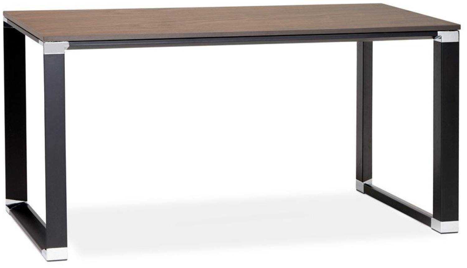 Kokoon Design Schreibtisch Warner Holz Wallnuss / Schwarz 140 x 75 x 70 cm Bild 1