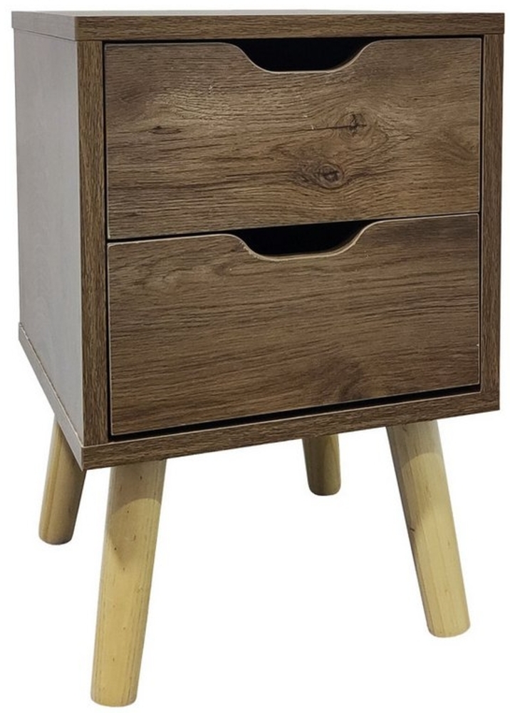 HTI-Living Nachtkommode Nachtschrank 2 Schubladen Thekla 2945 (Stück, 1 St, 1 Nachtschrank), Nachttisch 2 Schubladen Bild 1