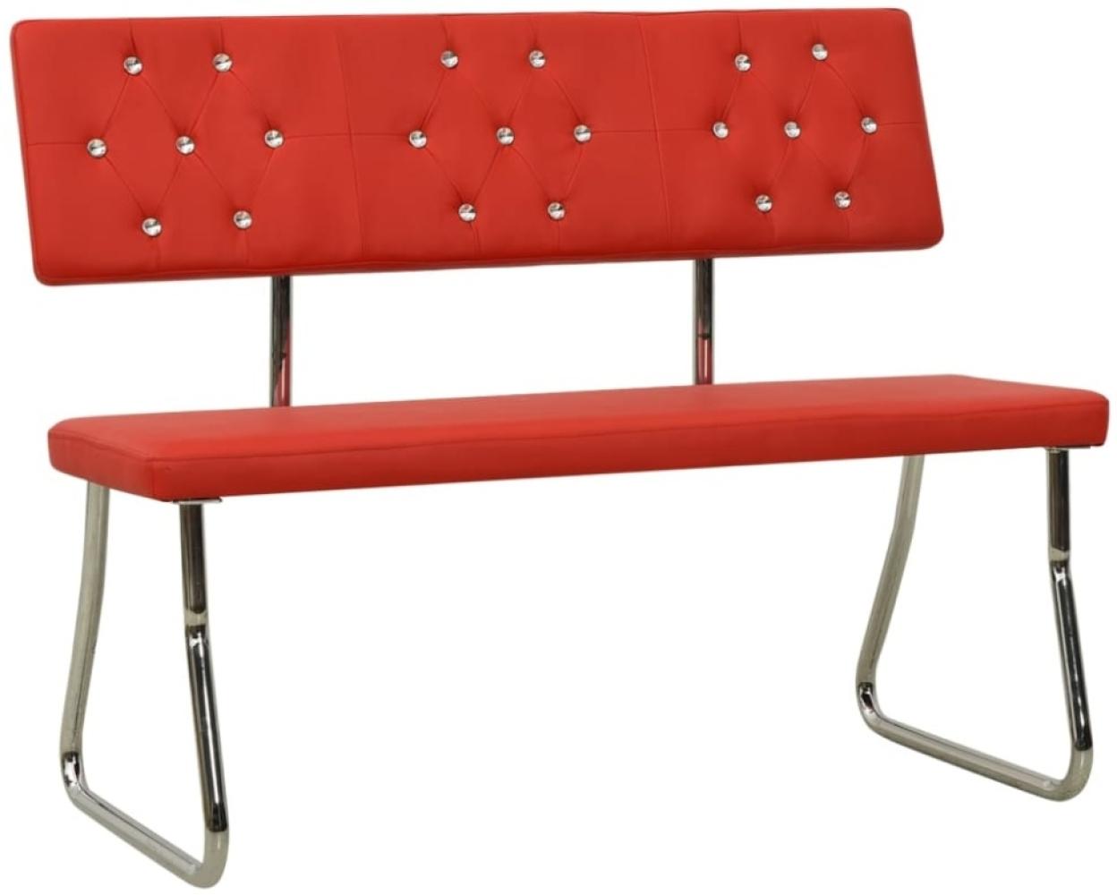 vidaXL Sitzbank 110 cm Rot Kunstleder 325860 Bild 1