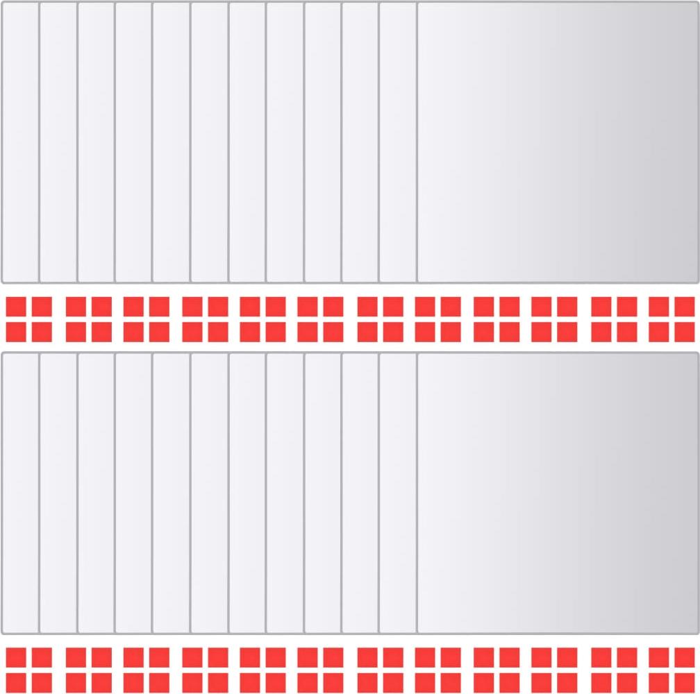 vidaXL 24-tlg. Spiegelfliesen-Set, Glas, quadratisch Bild 1