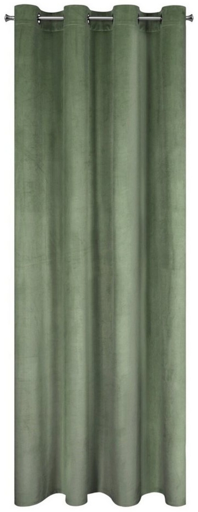 Design91 Vorhang Samtvorhänge Wohnzimmer Schlafzimmer Blickdicht Ösen Velours Velvet, Ösen Bild 1