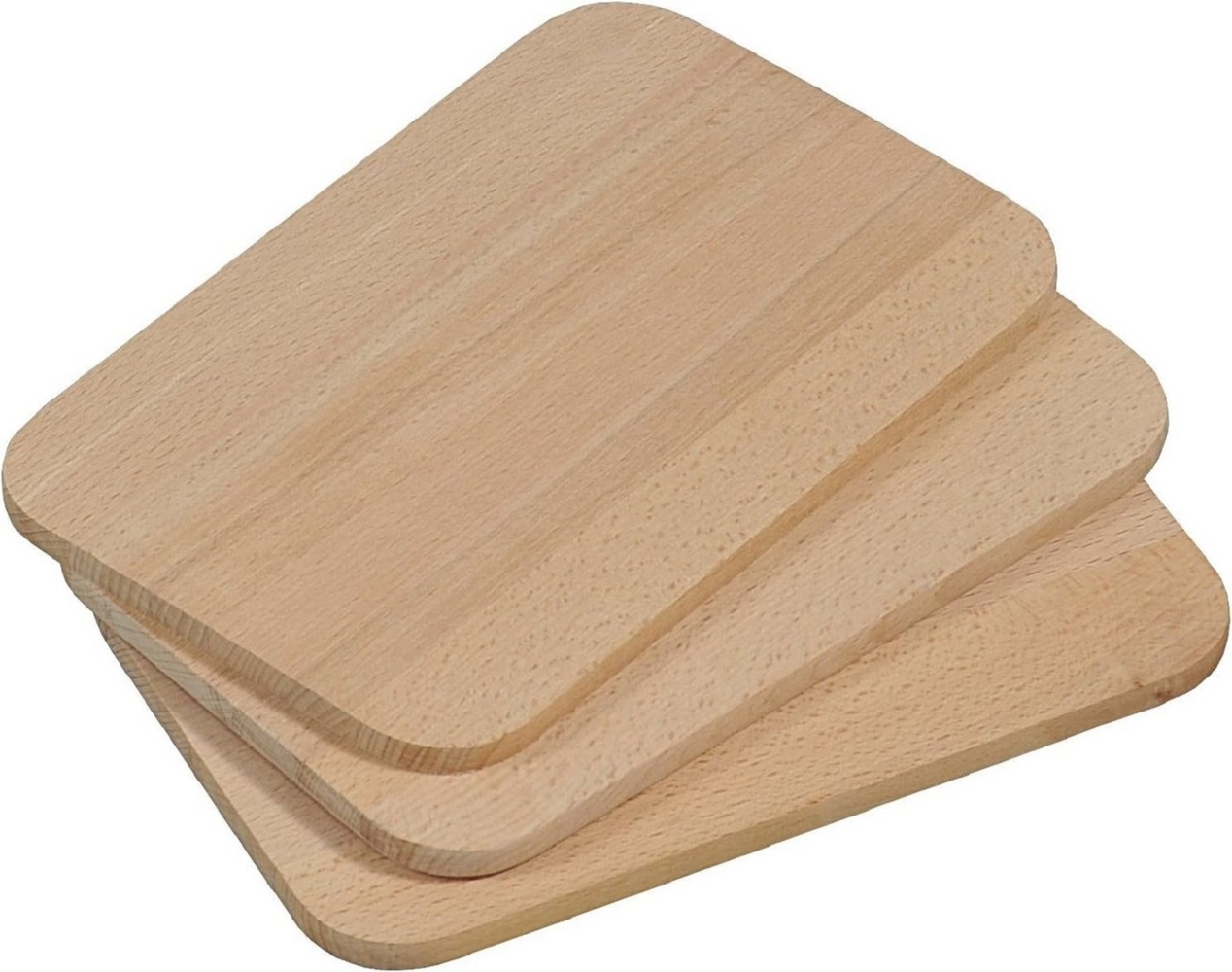Kesper 68003 Frühstücksbrettchen 3-er Pack, FSC-zertifiziertes Buchenholz, Maße: 23 x 15 x 1 cm Bild 1