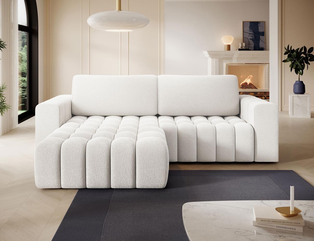 Eltap 'Bonett' Ecksofa mit Schlaffunktion, 92 x 175 x 250 cm, Hellcreme, Links Bild 1