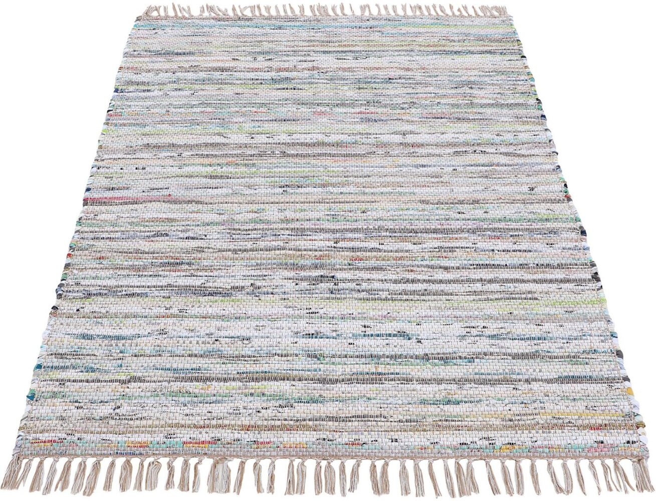 carpetfine Teppich Kelim Chindi, Wendeteppich, rechteckig, Höhe: 6 mm, handgewebt, Fleckerlteppich mit Fransen, auch vielen in Läufergrößen Bild 1