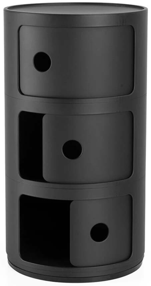 Kartell Componibili, 3 Elements, Schwarz, Runde Basis Bild 1