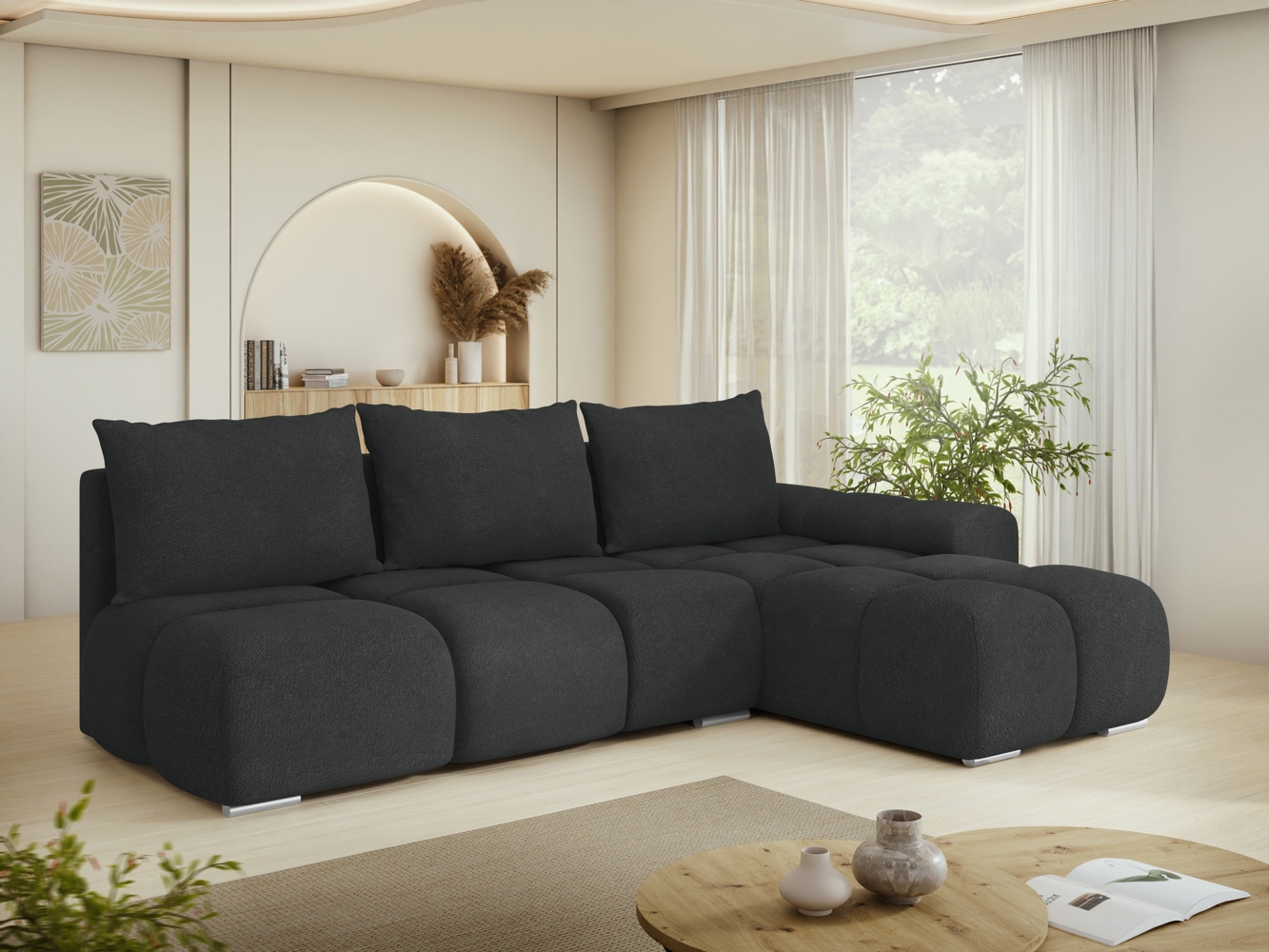Ecksofa Bukirt (Farbe: Velo 636, Seite: Rechts) Bild 1