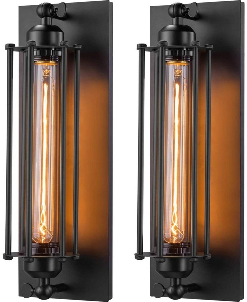 Jibenhome LED Wandleuchte Vintage Wandlampe,Antike Wandleuchten Schwarz,E26 & E27 Bar-Leuchten, für Schlafzimmer Wohnzimmer Treppen Esszimmer Nachttisch Bar Bild 1