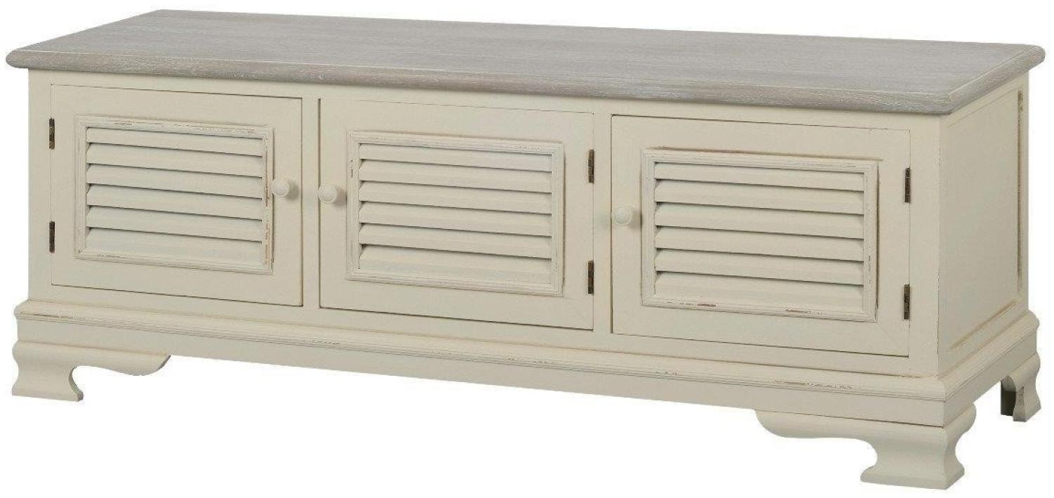 Livin Hill TV-Schrank Pesaro Creme, hellbraune Spitze PE036 Bild 1