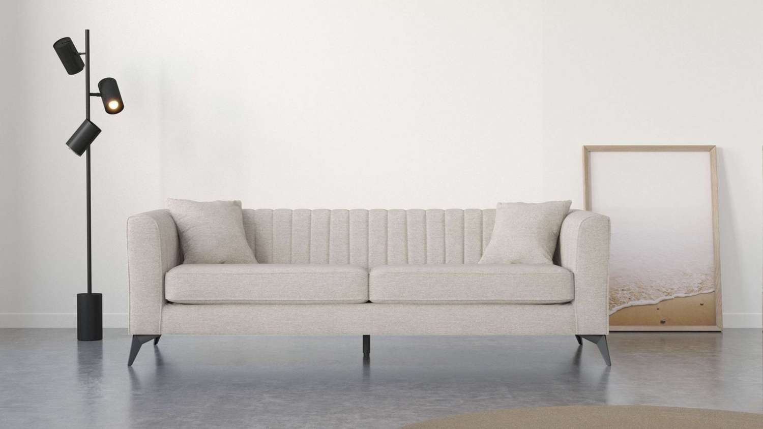 Places of Style 4-Sitzer MATTHEW B/T/H: 231/86/74 cm, XXL, Steppung im Rücken, lose Sitzkissen, incl 2. Zierkissen Bild 1