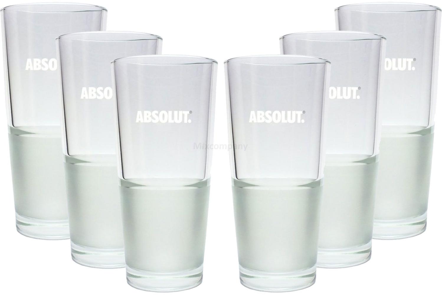 Absolut Vodka Frozen Glas Gläser-Set - 6x Longdrink Gläser Bild 1