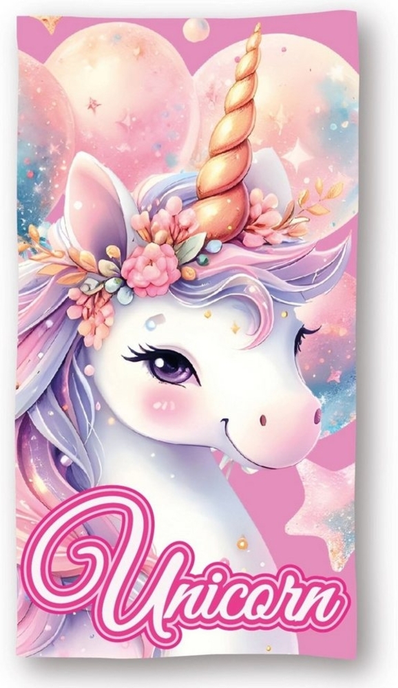 unicorn Strandtuch Strandtuch Frottee Badetuch mit Premium Druck, 70x140 cm Bild 1