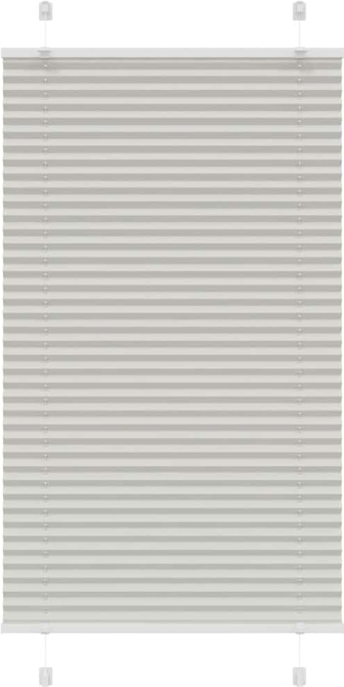 vidaXL Plissee Hellgrau 75x150 cm Stoffbreite 74,4 cm Polyester 4015342 Bild 1