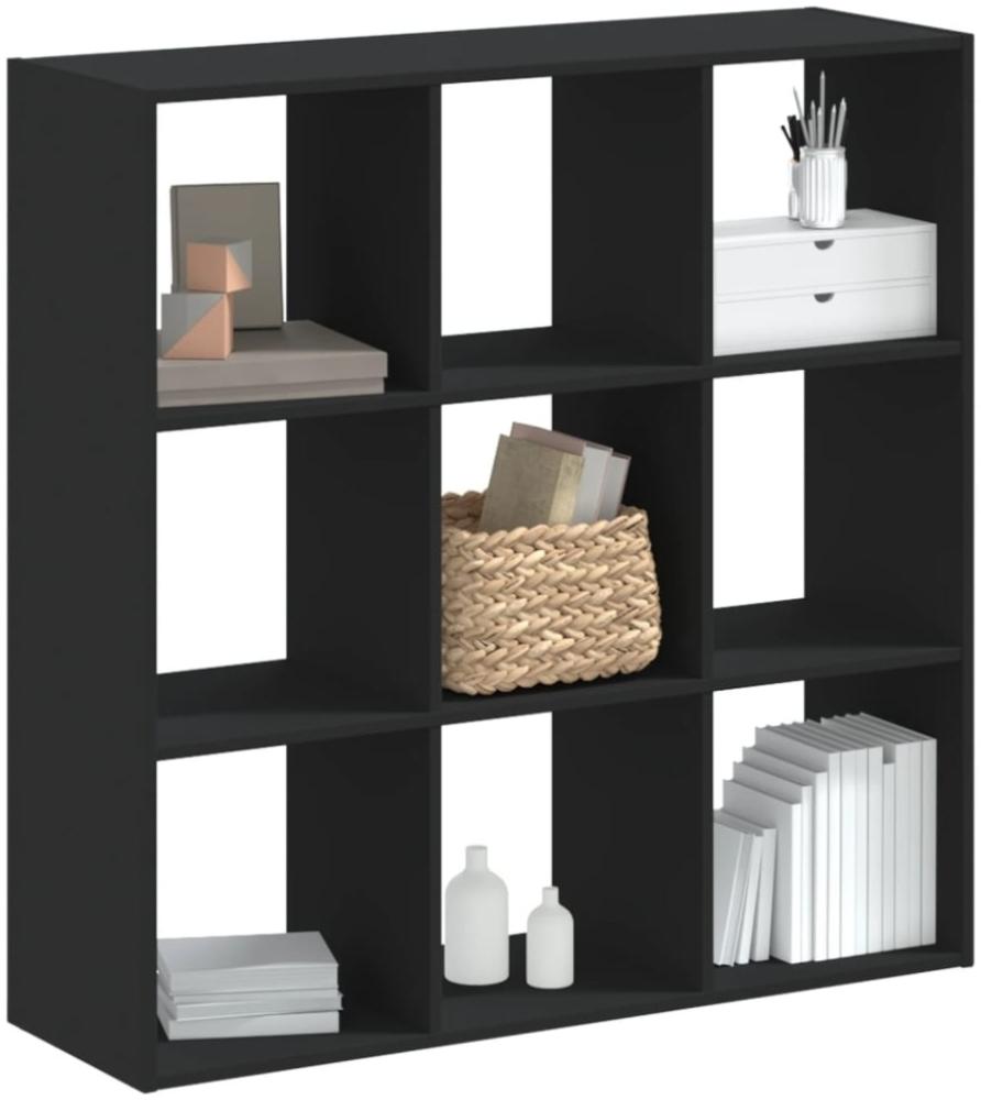 vidaXL Bücherregal Schwarz 102x32x102 cm Holzwerkstoff 852817 Bild 1