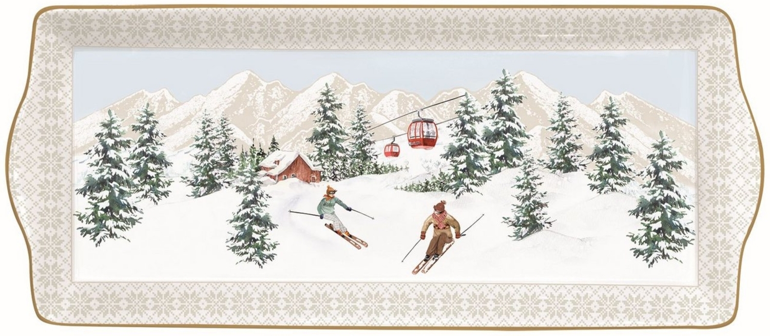 EasyLife Servierteller CHAL1109 - Chalet Teller rechteckig aus Porzellan, -35x15 cm-, (1-tlg) Bild 1