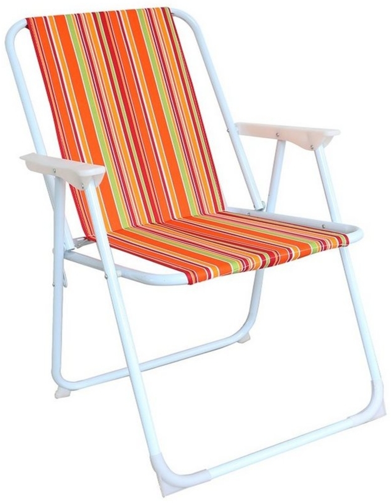 INDA-Exclusiv Klappstuhl Campingstuhl Klappstuhl Regiestuhl Outdoor Gartenstuhl Tropisch gestreift Bild 1