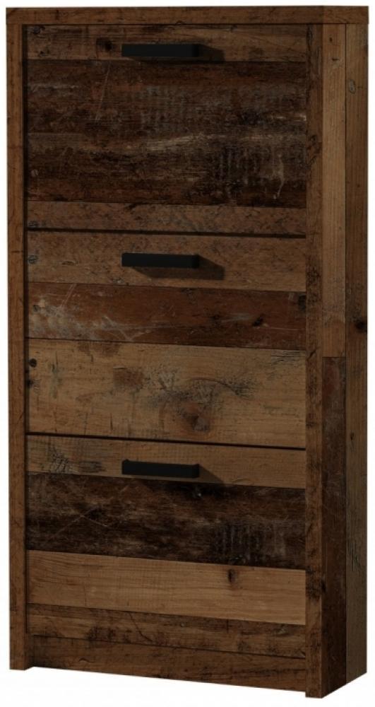 Schuhkipper Schuhschrank Garderobe Doppelwalze ca. 64 x 125 x 24 cm Texas Oak Bild 1